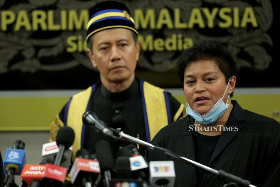 (File pic) The appointments of Datuk Azhar Azizan Harun and Datuk Seri Azalina Othman Said as Dewan Rakyat speaker and deputy speaker respectively had come under heavy protest by the opposition. -NSTP/MOHAMAD SHAHRIL BADRI SAALI