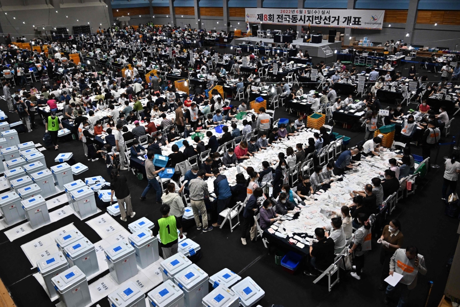 South Korea's ruling party wins sweeping victory in local elections ...