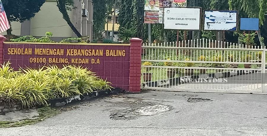 The Kedah Education Department said the schools are SMK Baling, SMK Bukit Payong and SK Bukit Pak Kiau. - NSTP/ SAFURI KAMARUDIN.