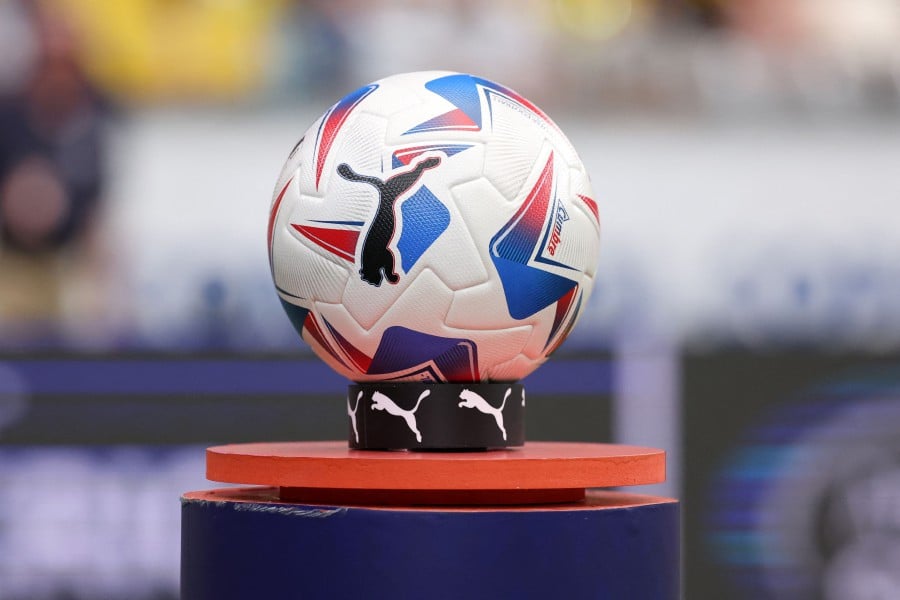 The official match ball is displayed during the CONMEBOL Copa America 2024 Group D match between Colombia and Costa Rica at State Farm Stadium on June 28, 2024 in Glendale, Arizona. AFP PIC