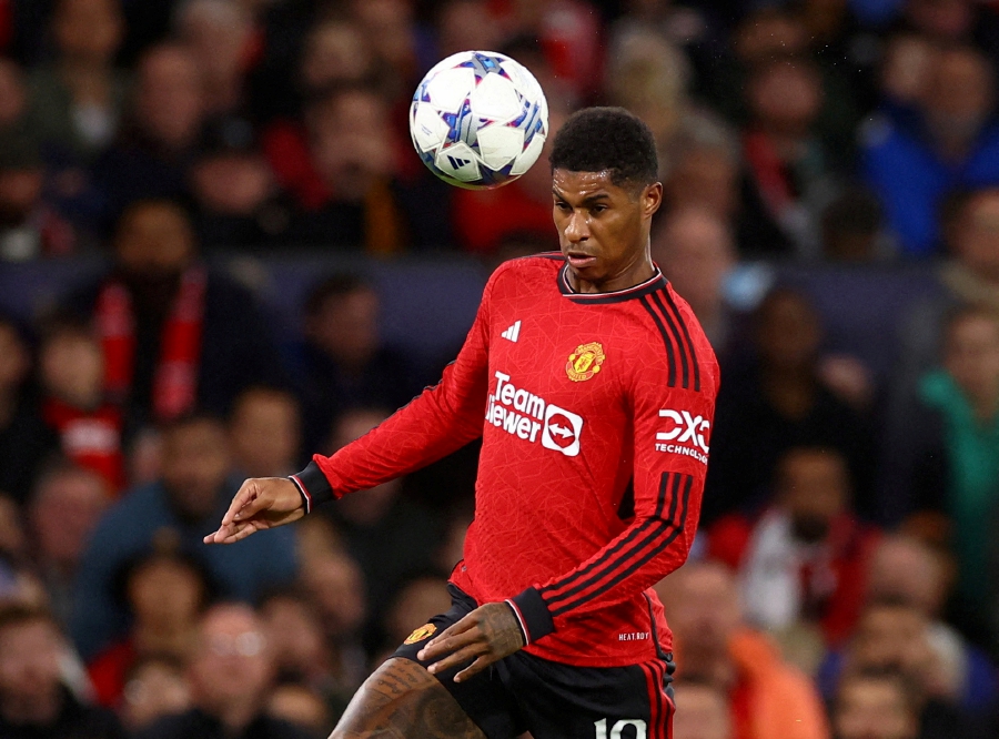 (FILE PHOTO) Manchester United's Marcus Rashford in action. (REUTERS/Carl Recine/File Photo)