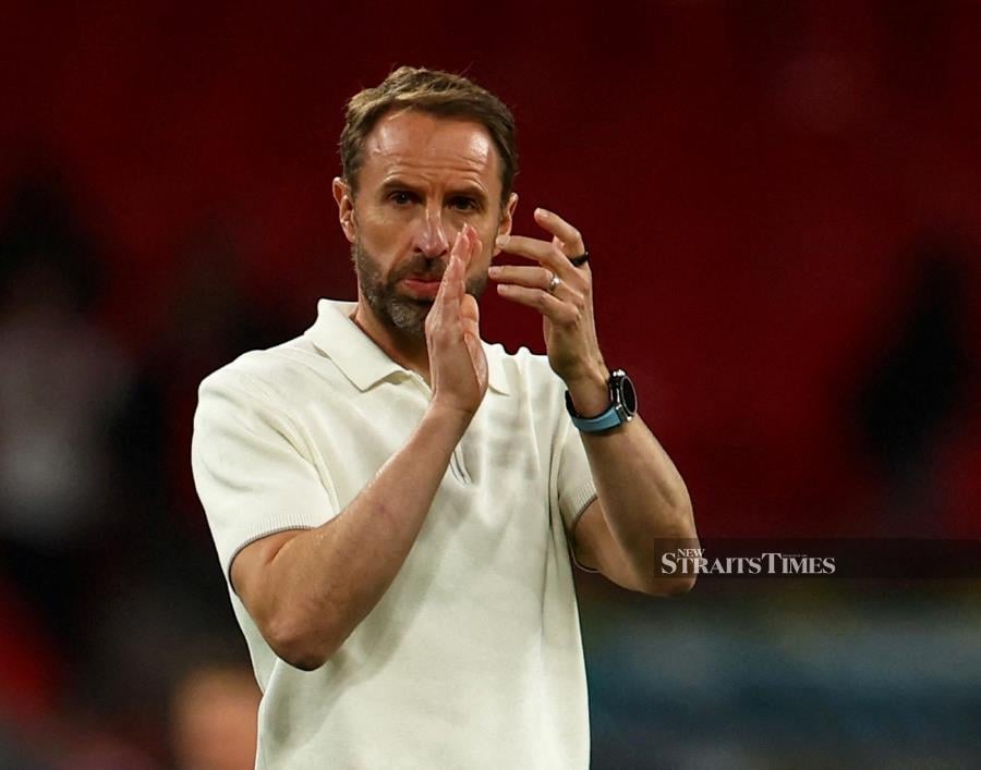 England manager Gareth Southgate looks dejected after the friendly against Iceland at Wembley Stadium, London, on June 7. REUTERS PIC