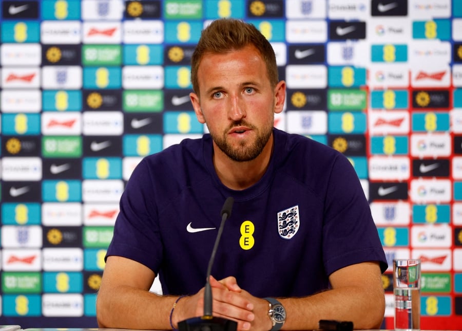 England's Harry Kane during the press conference. (REUTERS/John Sibley)