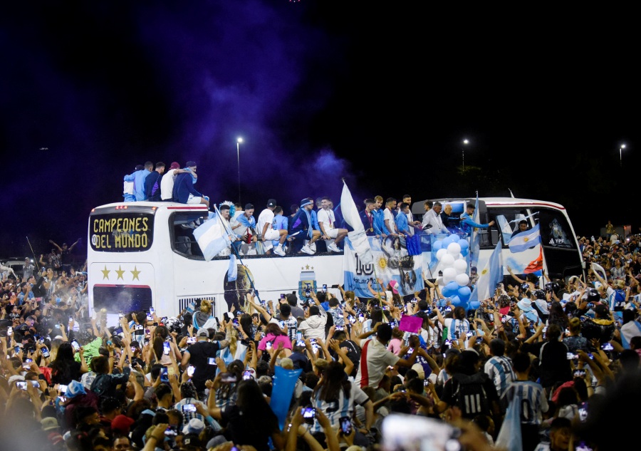 Argentina team arrives to Buenos Aires after winning the World Cup  - REUTERS Pic