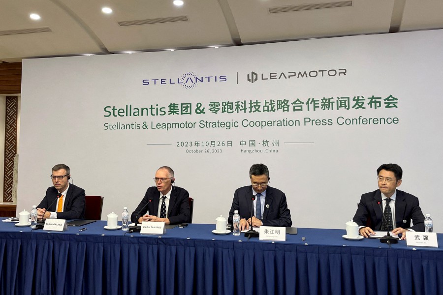 The two groups said on Tuesday their Leapmotor International JV would start selling two Leapmotor models in Europe from September through an initial network of 200 dealerships. -- Reuters photo