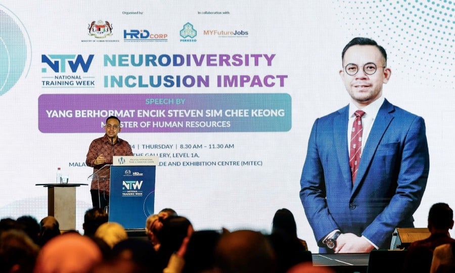 The Human Resources Minister Steven Sim said the programme will focus on providing specific skills training suitable for persons with disabilities (PwDs), including neurodivergent individuals, as well as mapping them to suitable jobs. BERNAMA PIC