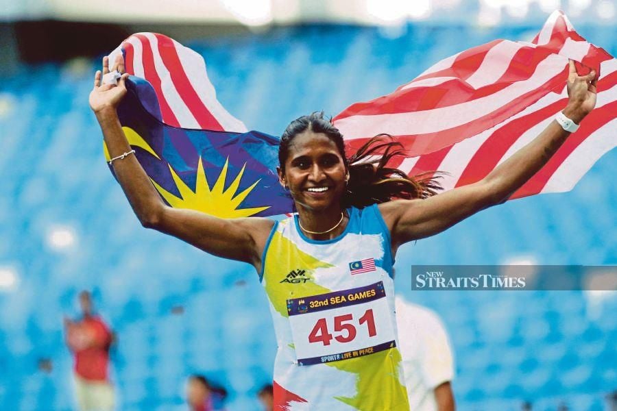  Asian Games 400m bronze medallist Shereen Samson Vallabouy came in third in the Pure Athletics Sprint Elite meet in Florida, United States, yesterday. - NSTP/FATHIL ASRI