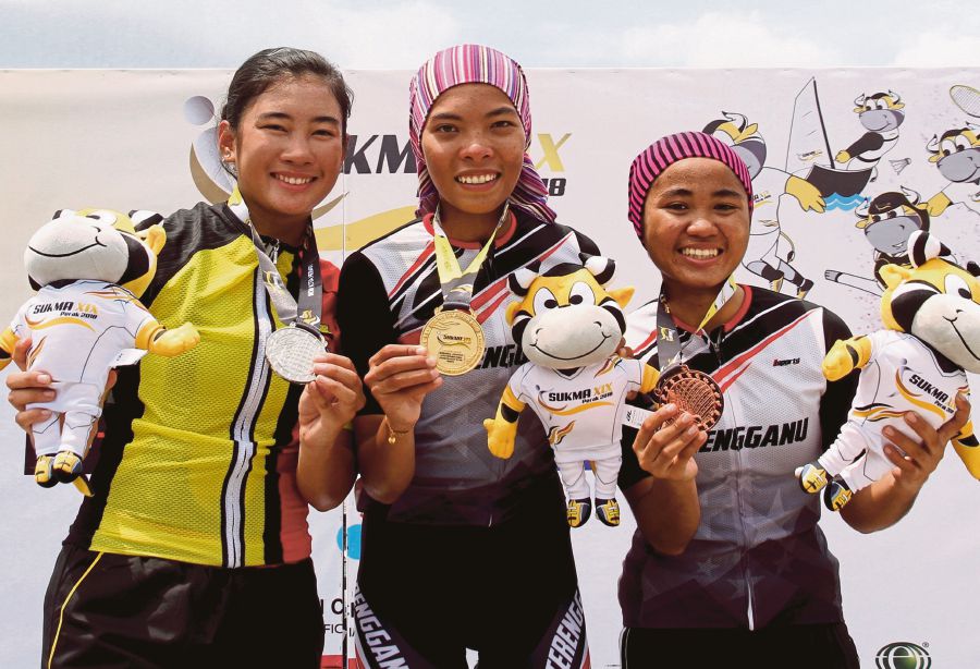 jamesTerengganu's Nur Aisyah Zubir won her second gold medal at the Malaysia Games on Friday Bernama Photo