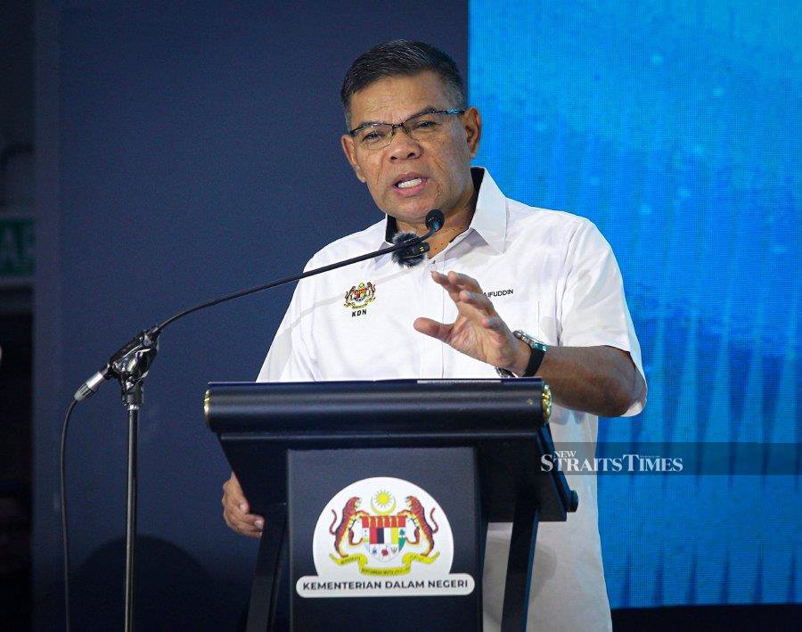 Home Minister Datuk Seri Saifuddin Nasution Ismail says he is in the process of explaining the matter, to allow a better understanding of the proposed amendments to Malaysia’s citizenship laws to the MPs. - NSTP pic