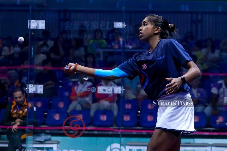 World No. 14. Sivasangari fell short at the Tournament of Champions (TOC) in New York, losing to Sabrina Sobhy in the second round on Friday. - NSTP file pic