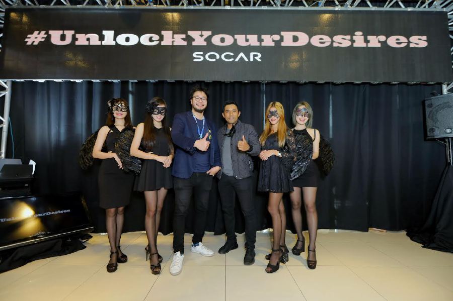 SOCAR team celebrating its 2,000th car and the launch of SOCAR2U service in Klang Valley recently. Pic courtesy of SOCAR