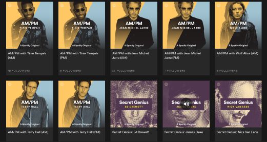 Spotify, the Swedish music streaming, podcast and video service that gives listeners on-demand access to over 30 million tracks, has added audio shows Secret Genius and AM/PM in its list of 'Originals' series for its followers and subscribers. 