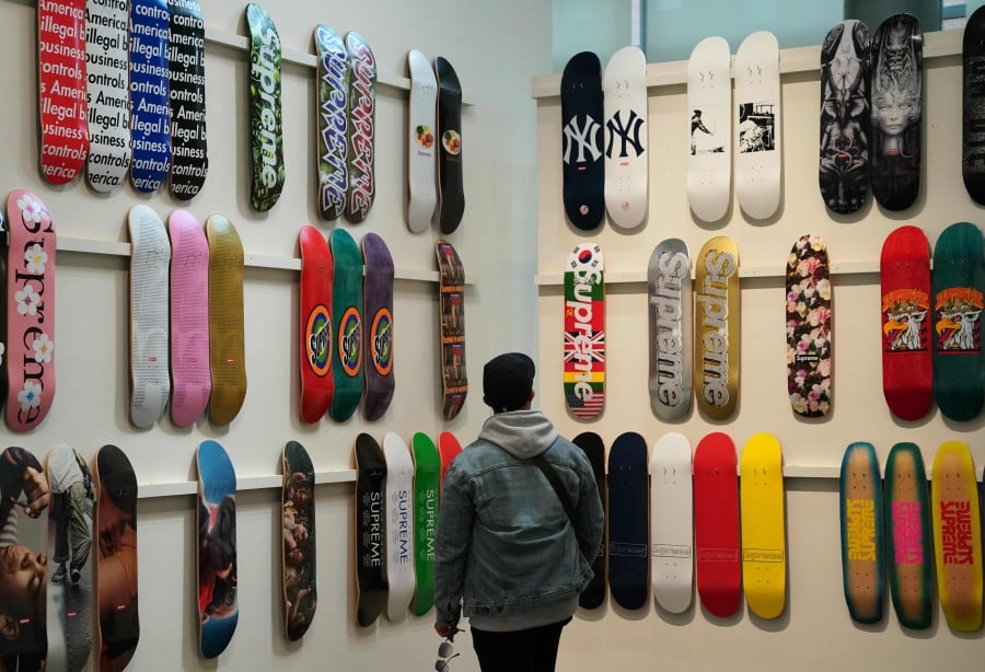 Supreme skateboard collection auctioned for $800,000 | New Straits