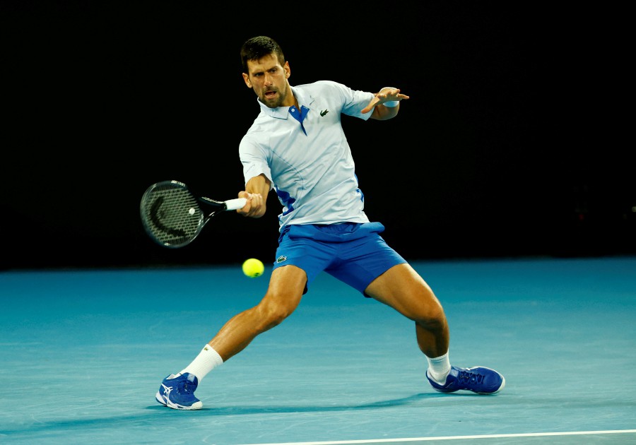 Australian Open - Melbourne Park, Melbourne, Australia - Serbia's Novak Djokovic in action during his first round match against Croatia's Dino Prizmi. - Reuters pic