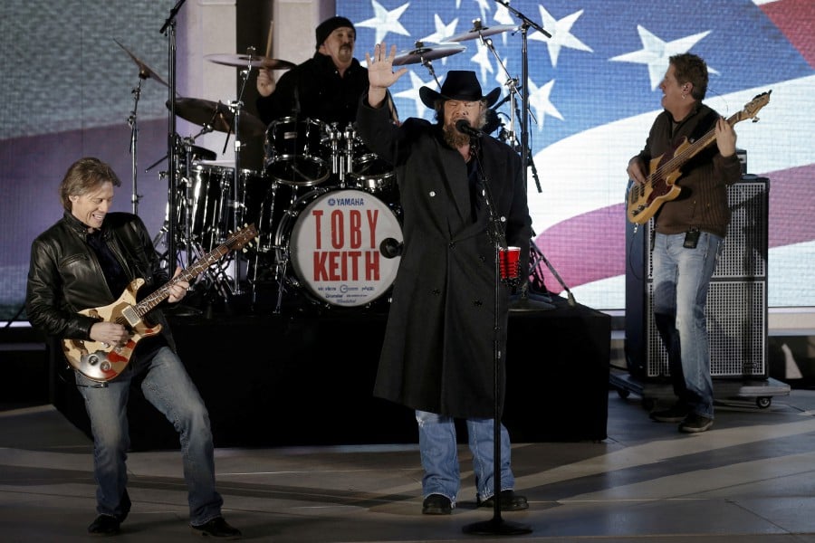 Toby Keith performs at the "Make America Great Again! Welcome Celebration" concert at the Lincoln Memorial in Washington, U.S., January 19, 2017. Reuters file pic