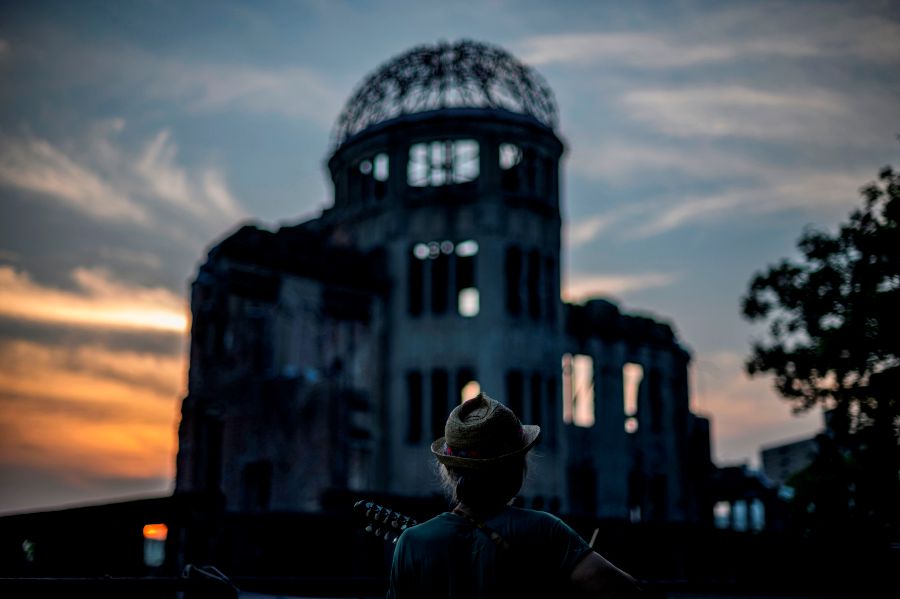 The Hiroshima Prefectural Industrial Promotion Hall, now commonly known as the atomic bomb dome, during sunset in Hiroshima - Japan will mark 75 years since the world's first atomic bomb attack.- AFP Pic