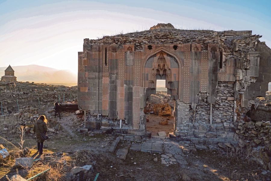 Historians and officials believe restoring this archaeological site, a UNESCO world heritage site since 2016, could build bridges between Turkiye and Armenia and help normalise troubled ties. (Photo by Yasin AKGUL / AFP)