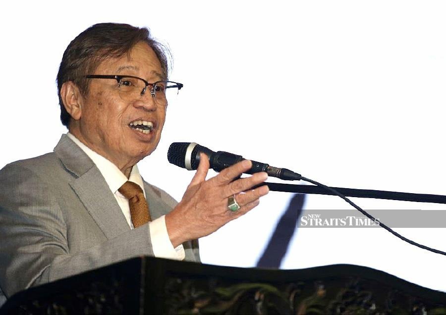 Sarawak Premier Tan Sri Abang Johari Tun Openg is upbeat about Miri's potential to return to its former glory following a slew of development programmes rolled out by the state government under his leadership. - NSTP file pic