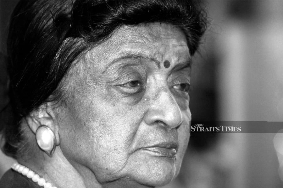 The first woman elected to public office, Tan Sri Devaki Krishnan died last night. - NSTP file pic