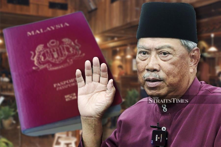 Perikatan Nasional chairman Tan Sri Muhyiddin Yassin has applied to temporarily retrieve his passport as he needs to go to Bangkok to attend the opening of a restaurant there on Feb 15. - NSTP file pic