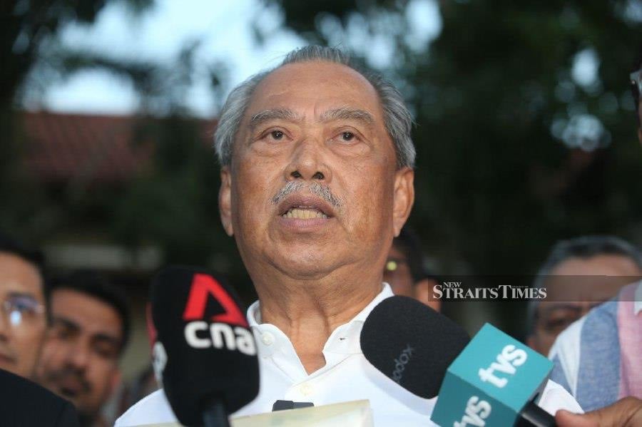 Perikatan Nasional (PN) chairman Tan Sri Muhyiddin Yassin has made it clear that PN will not cooperate with Pakatan Harapan. - NSTP/EIZAIRI SHAMSUDIN
