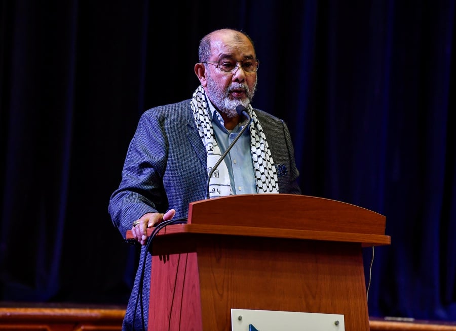 In his keynote speech on Genocide Memorial Day (GMD) 2024, Former Foreign Minister Tan Sri Syed Hamid Albar emphasised the importance of Malaysia's consistent participation in international discussions and taking legal actions to support Palestinians within the established international legal framework. - Bernama pic
