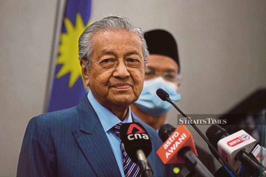 Dr Mahathir’s office, which sent out the press advisory, did not divulge what will be announced at the press conference. - Bernama photo. 