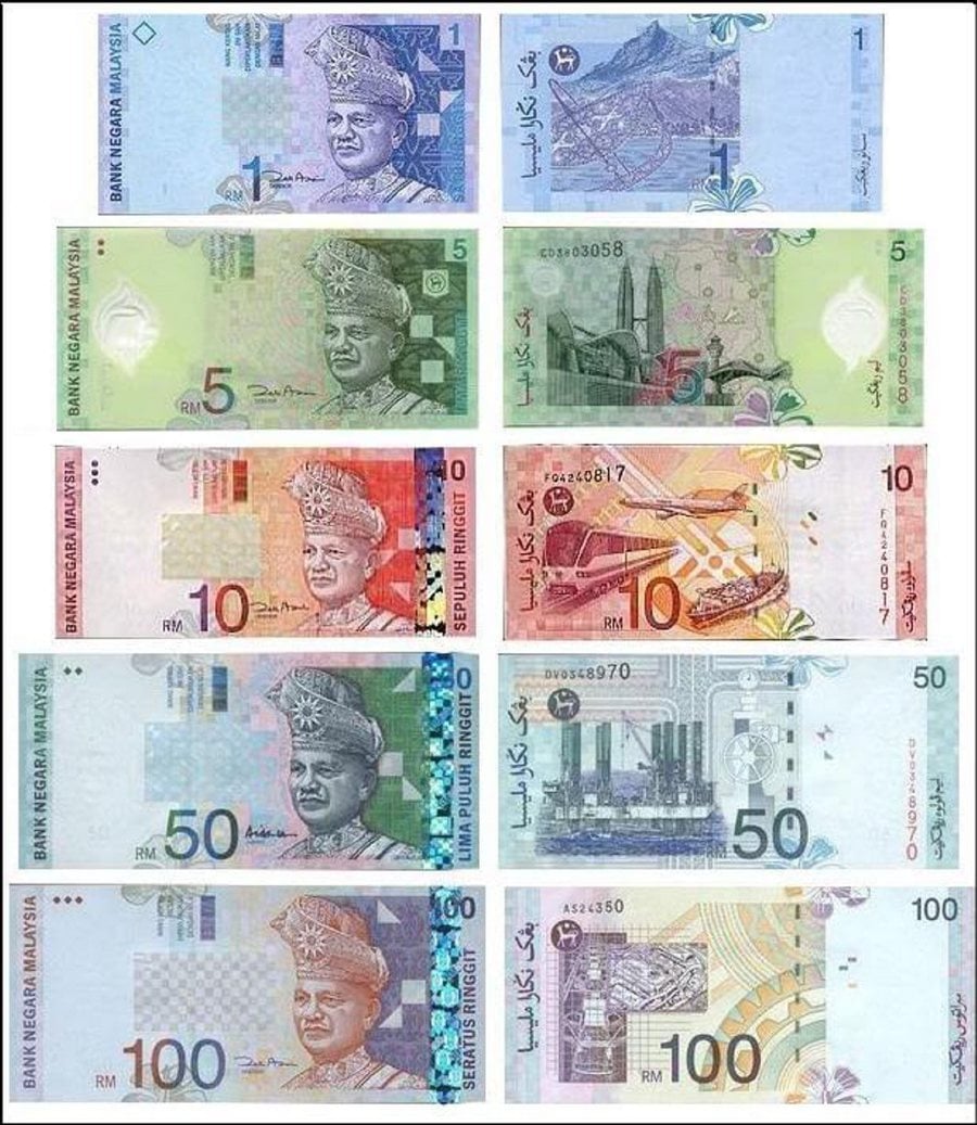 Malaysia 100 Ringgit Note / Malaysia Currency (myr) Stack of Stock