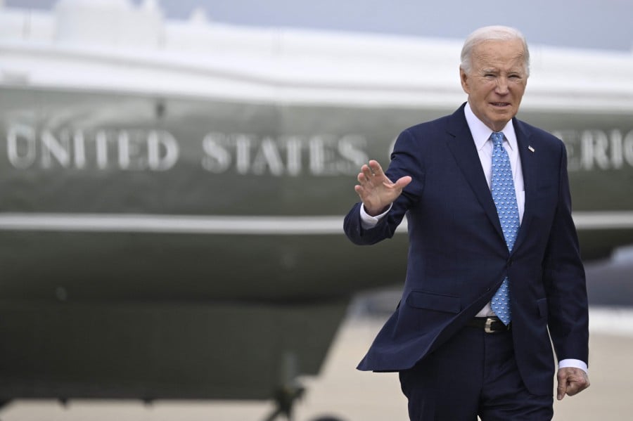 US President Joe Biden arrives to board Air Force One at Joint Base Andrews in Maryland, on January 30, 2024.- AFP pic