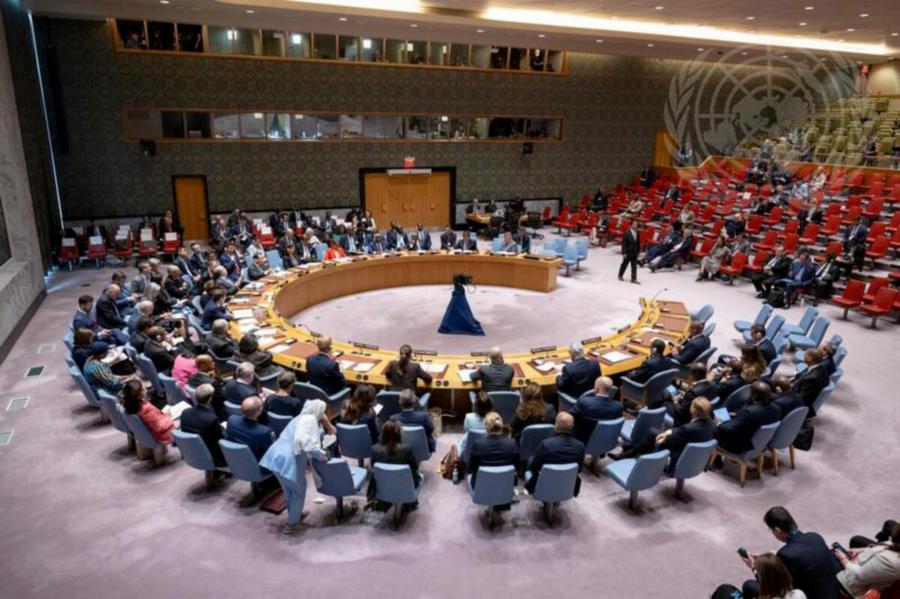 A wide view of the Security Council meeting on upholding the purposes and principles of the UN Charter through effective multilateralism: maintenance of peace and security of Ukraine.- Pic courtesy of UN