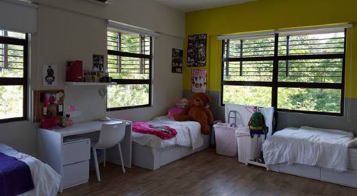 A dorm room for girls at the Nexus Boarding School in Putrajaya.