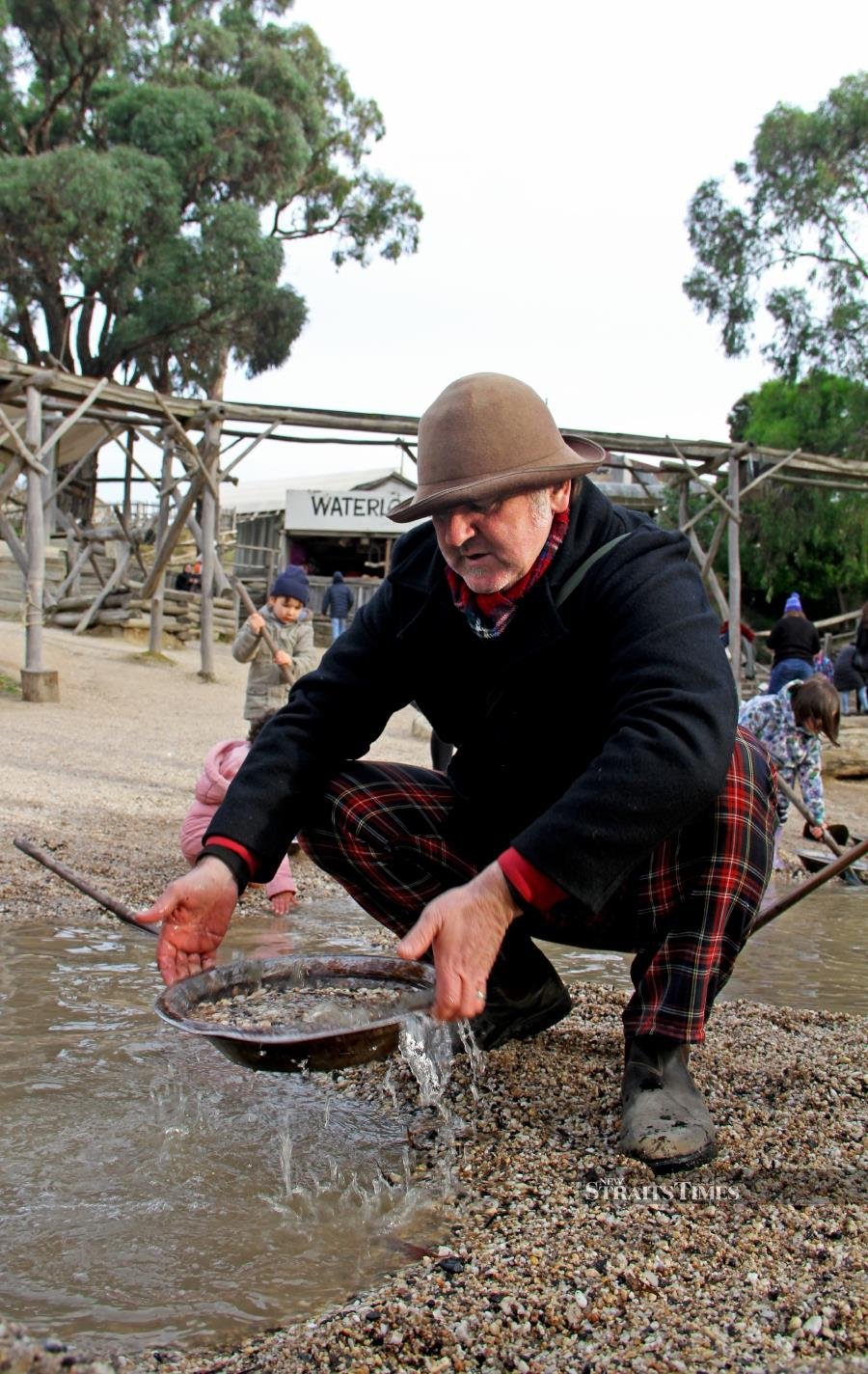 Panning for gold is one of the highlights of a visit to Sovereign Hill.