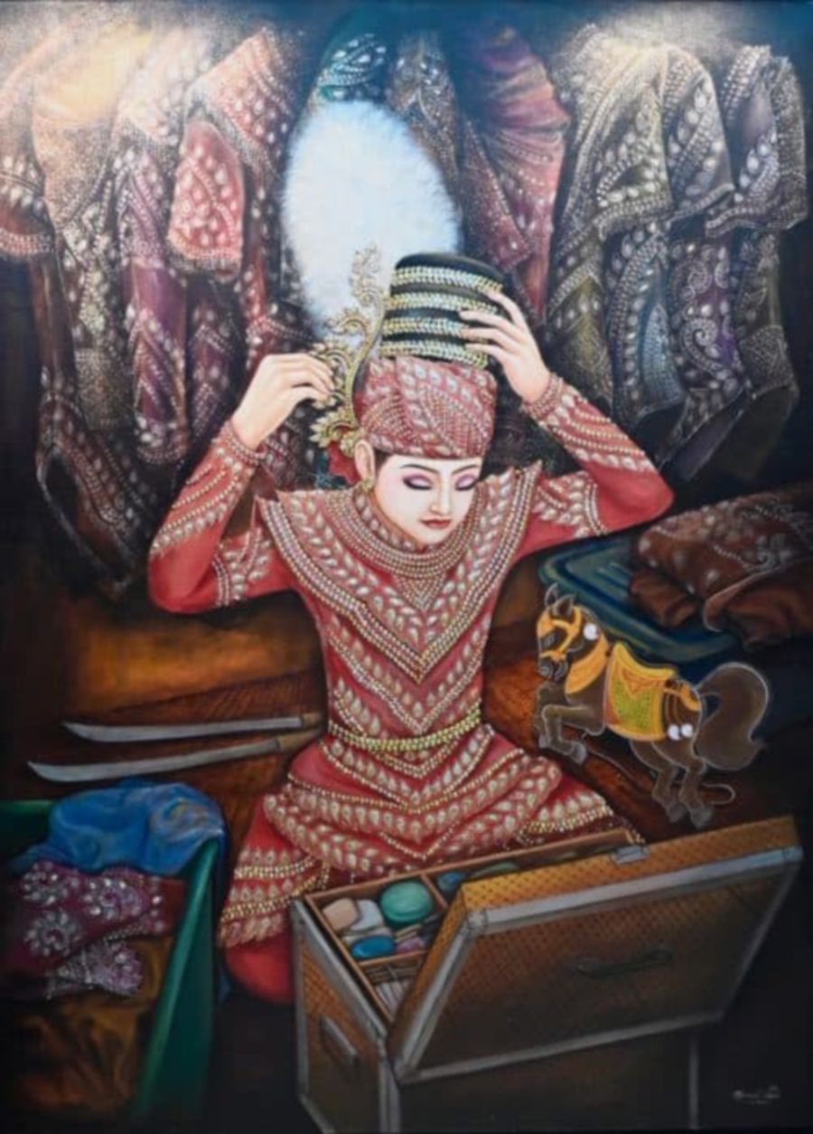 One of the paintings exhibited. - File pic credit (Buletin Mutiara)