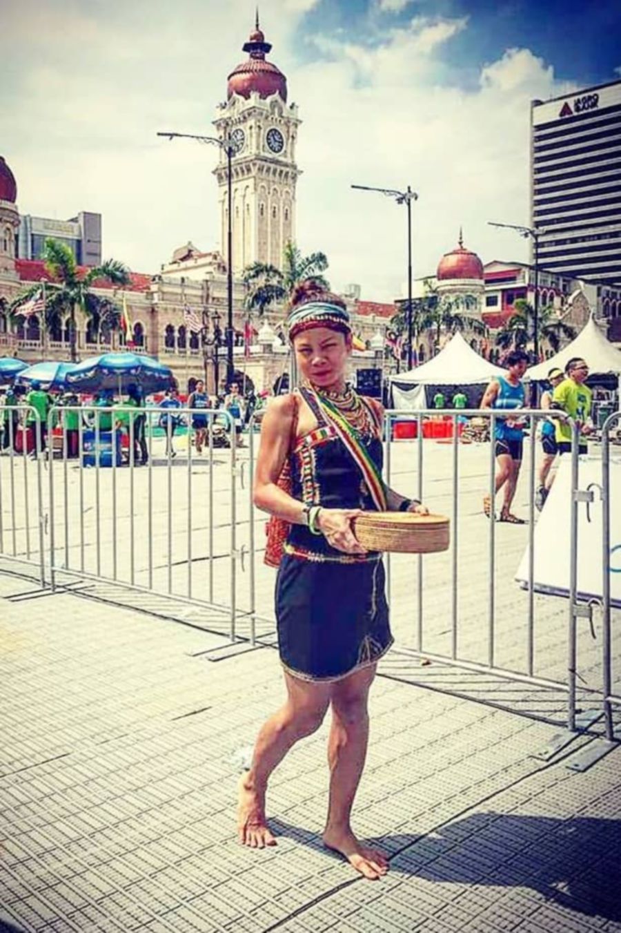 (File pix) Jassica Litanga, 36 at a marathon held at Kuala Lumpur. Jassica recently participated in the Asia Trail Master Championship at Thailand. Pix courtesy of Jassica Litanga.