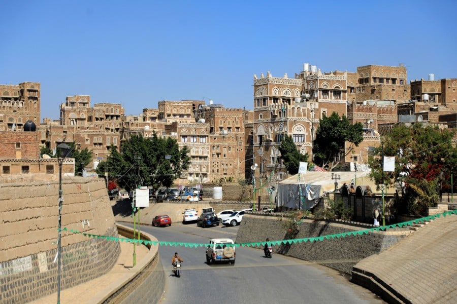 Yemen's capital Sanaa on January 12, 2024. US and British forces struck rebel-held Yemen early on January 12, after weeks of disruptive attacks on Red Sea shipping by the Iran-backed Huthis who say they act in solidarity with Gaza. AFP PIC