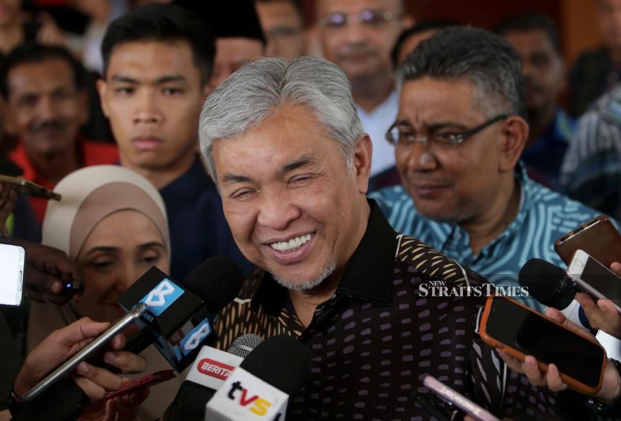 Umno president and Barisan Nasional chairman Datuk Seri Dr Ahmad Zahid Hamidi says the party will stick to its principles of respecting seats won by its unity government allies. NSTP/MOHAMAD SHAHRIL BADRI SAALI