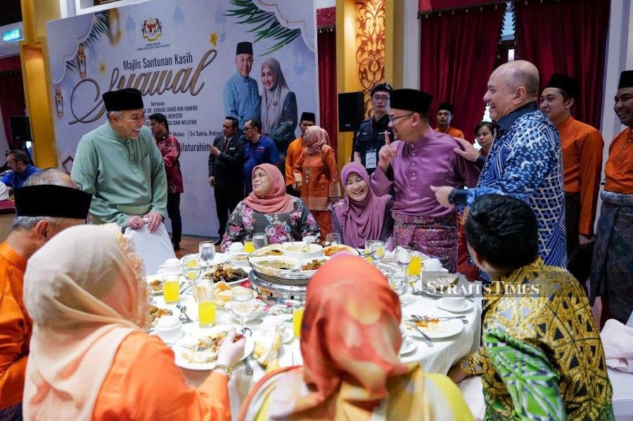 The tradition and culture of open houses during Hari Raya Aidilfitri must be preserved because it fosters unity among the various ethnic groups in the country, said Deputy Prime Minister Datuk Seri Dr Ahmad Zahid Hamidi. - NSTP/ASYRAF HAMZAH