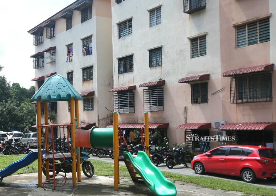 A general view of the Idaman Apartments, where the child lived with his family, in Damansara Damai. -NSTP/EIZAIRI SHAMSUDIN