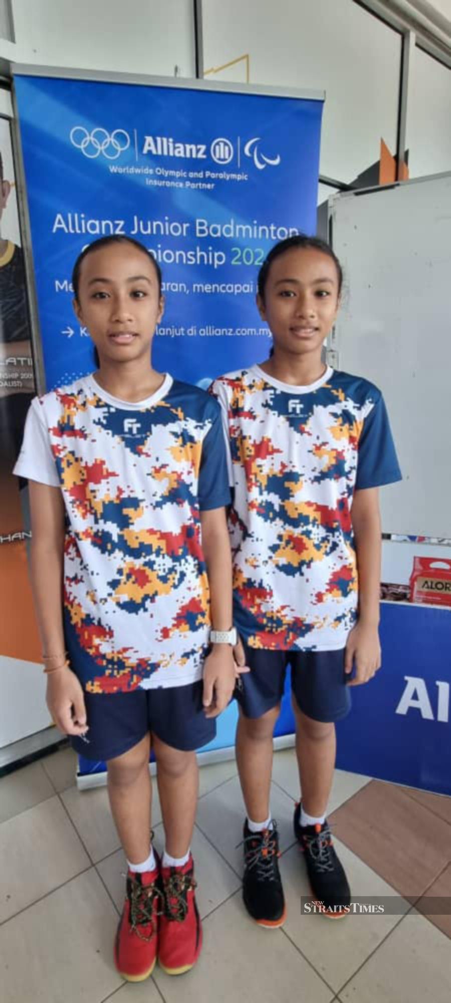E. Xingnian and E. Xingnee during the AJBC tournament in Alor Star last weekend. PIC FROM ALLIANZ 