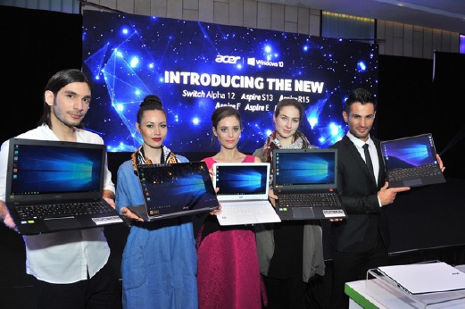 Models with Acer's F and E Series, Aspire R15, Aspire S13 and Switch Alpha 12. 