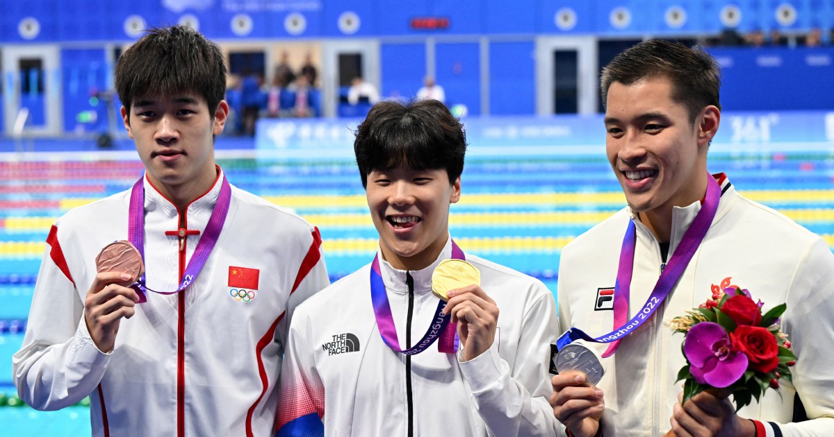 Mighty Qin lights up Asian Games pool as Haughey claims 200m free gold