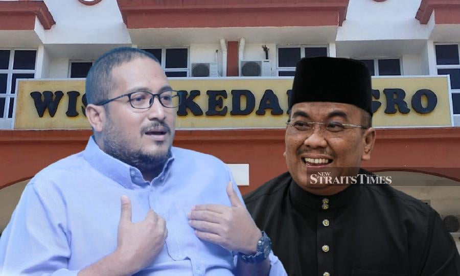 Kedah Umno information chief Datuk Shaiful Hazizy Zainol Abidin (left) says Menteri Besar Datuk Seri Muhammad Sanusi Md Nor has a track record of shifting blame onto others for any shortcomings in his administration. - NSTP file pic