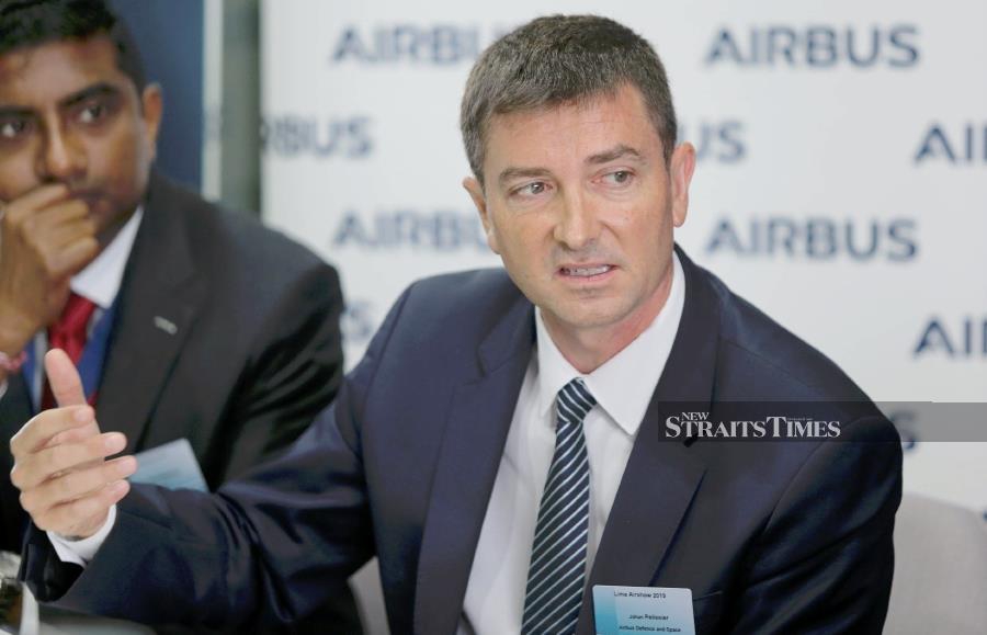 Airbus Defence and Space Southeast Asia head Johan Pelissier (right) said the company would continue supporting Malaysia with land and coastal solutions for defence, security and maritime surveillance to safeguard the country’s security.NSTP/SHAHRIZAL MD NOOR