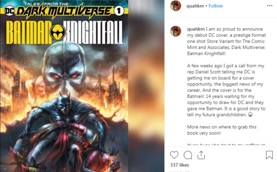 Showbiz: Malaysian artist designs Batman's new comic book cover