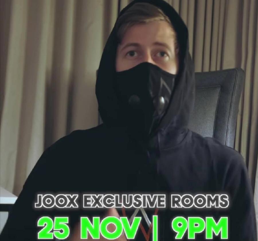 Experience a virtual up-close-and-personal hangout with British-Norwegian DJ and record producer Alan Walker via JOOX ROOMS at 9pm tonight. — Instagram/joox_my