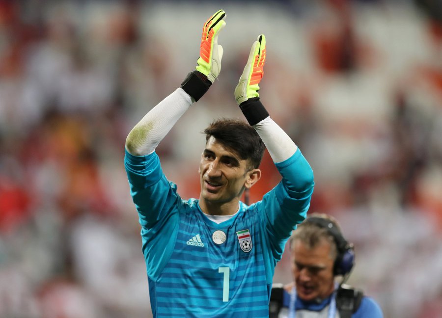  Iran goalkeeper Alireza Beiranvand. Pic by REUTERS