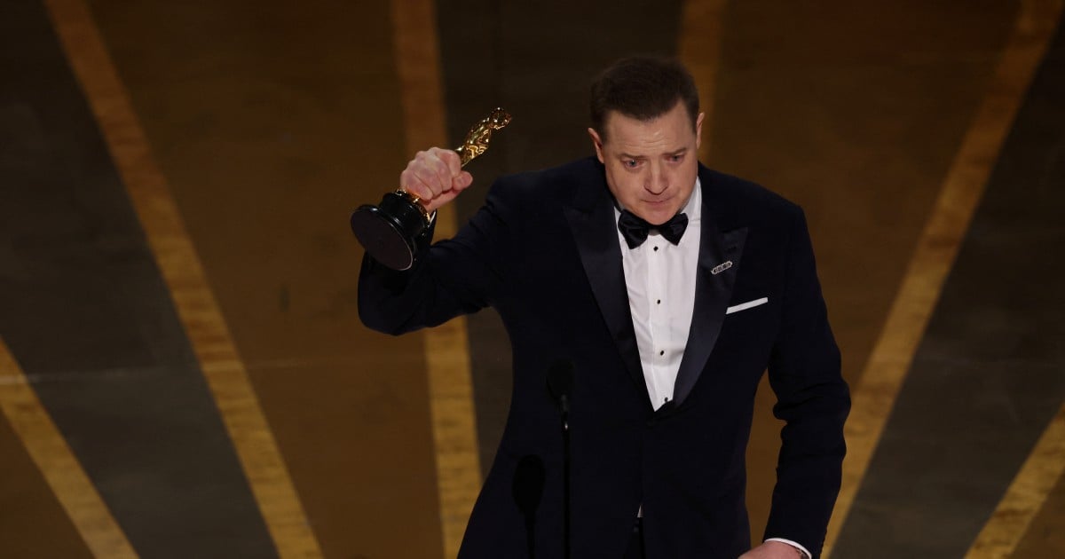 Brendan Fraser wins best actor Oscar for 'The Whale' | New Straits Times