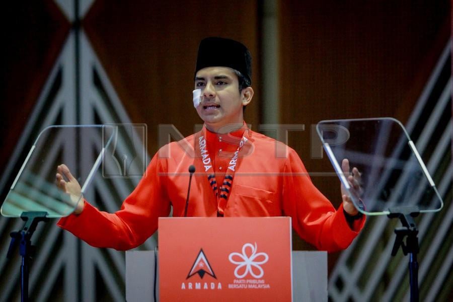 Angkatan Bersatu Anak Muda (Armada) chief Syed Saddiq Syed Abdul Rahman says young women gave their all to the party when Parti Pribumi Bersatu Malaysia (Bersatu) was first formed. - NSTP/ASYRAF HAMZAH