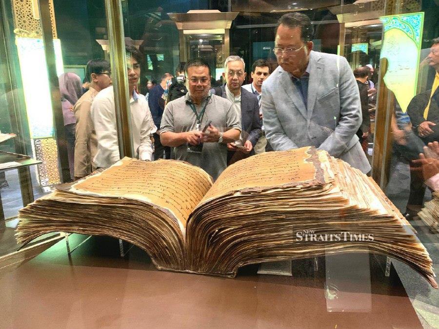 An artefact on exhibit at the Museum of Islamic Cultural Heritage and Al-Quran Learning Centre . Pic by Sharifah Mahsinah Abdullah