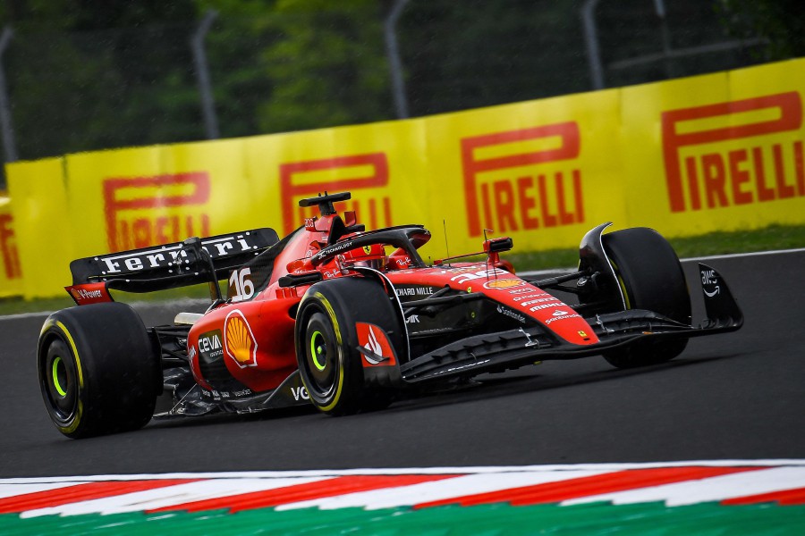 Ferrari driver charles leclerc hi-res stock photography and images